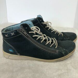 Cloud AIKA Blue Leather Lace Up/Zipper Ankle Sneaker Size 39 (7.5 - 8)